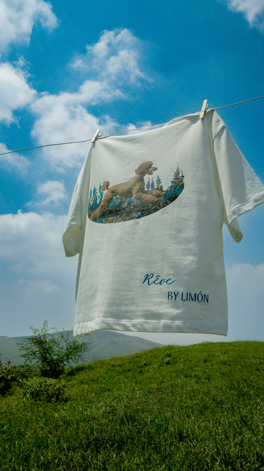 “Rêve” — Camiseta Boxy Fit Blanco Marfil By Limón